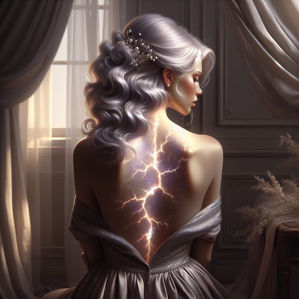 Surreal Fine Art Portrait of a Woman with Fractured Skin