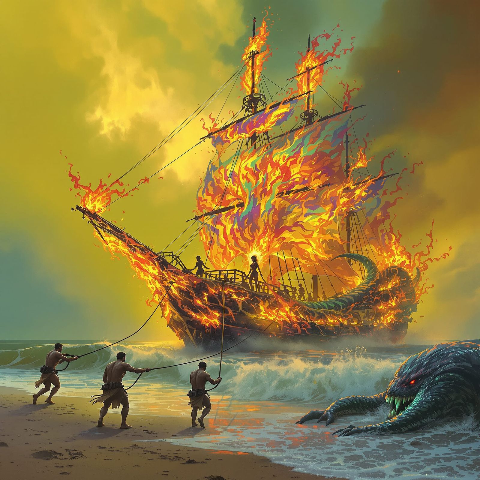 Fiery Fairy Empress on a Ship of Flames