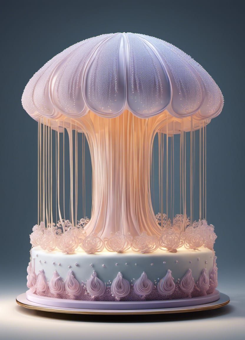 Delicate Jellyfish Inspired Wedding Cake