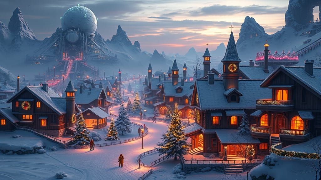 Ethereal Winter Wonderland on a Distant Alien Planet