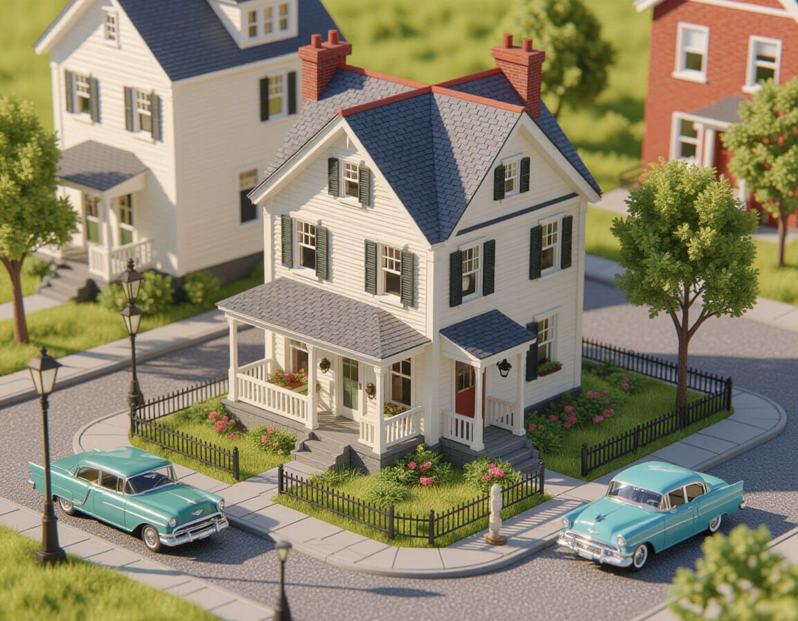 Charming Miniature Diorama in Handcrafted Realism