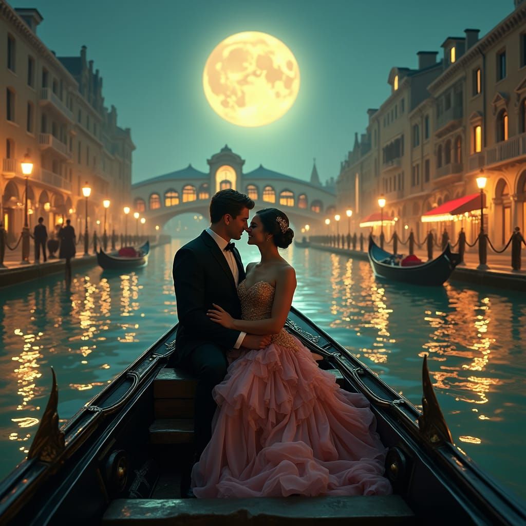 1920s Couple in Venice: A Matte Painting