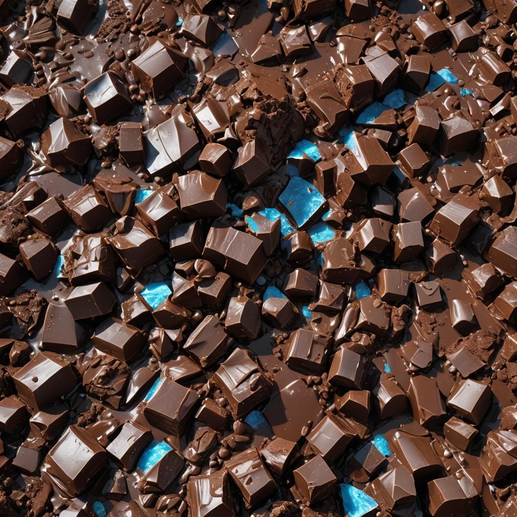 Chocolate Glacier Melts Over New York, Digital Art