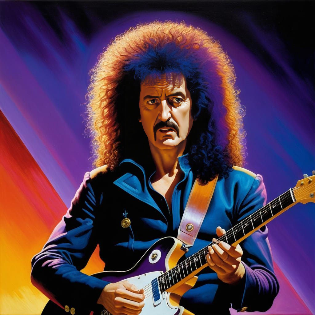 Furious Rockstar Shattered Dreams in Vintage Sci-Fi