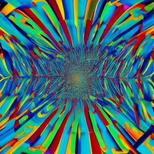 Abstract Optical Illusion Art with 3D Effects