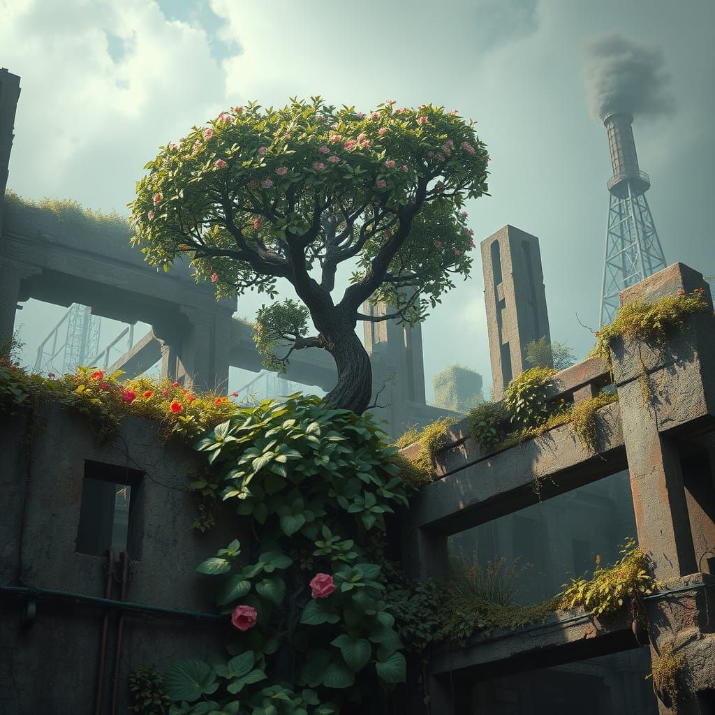 Resilient Nature Reclaims Ancient Ruins in a Fusion of Organ...