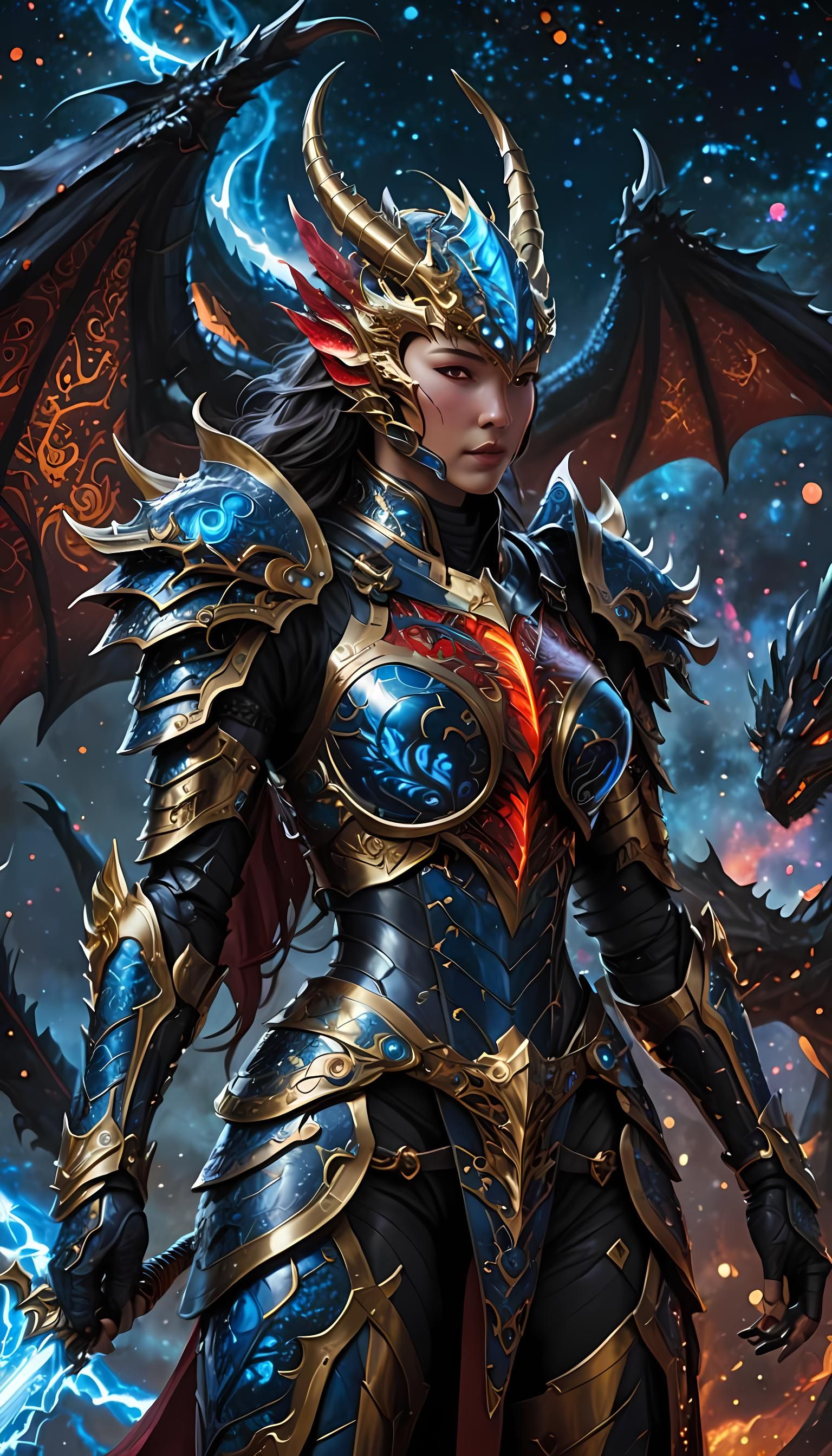 Blue Dragon Knight (Open Faced Helm)