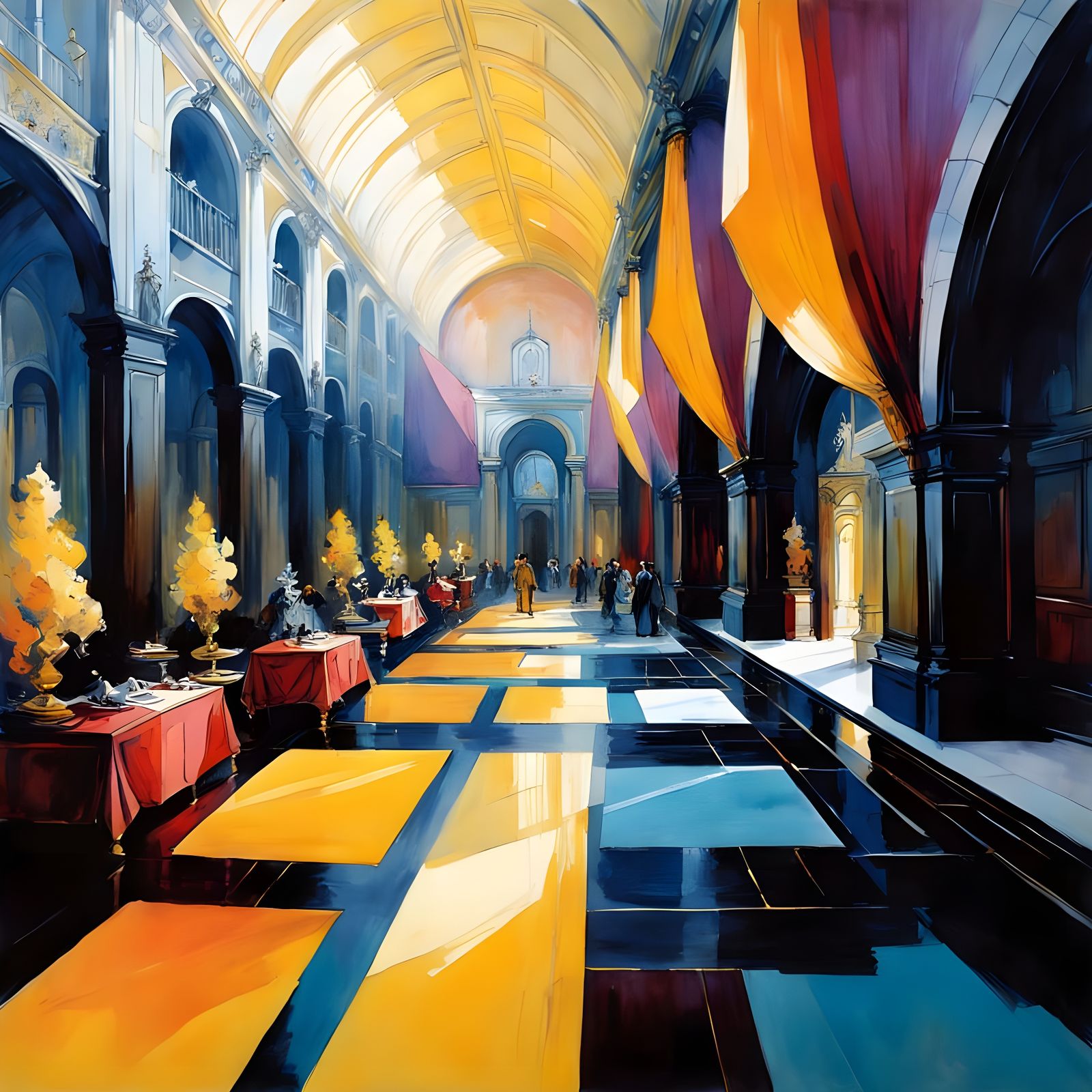 Interior view of grand hall