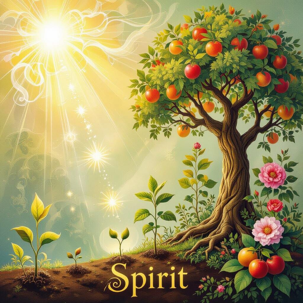 Spiritual Light Creates Life: Seeds to Fruiting Trees