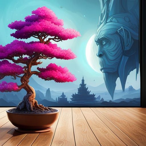 Bonsai Tree Fantasycore Art: Detailed 8k Masterpiece
