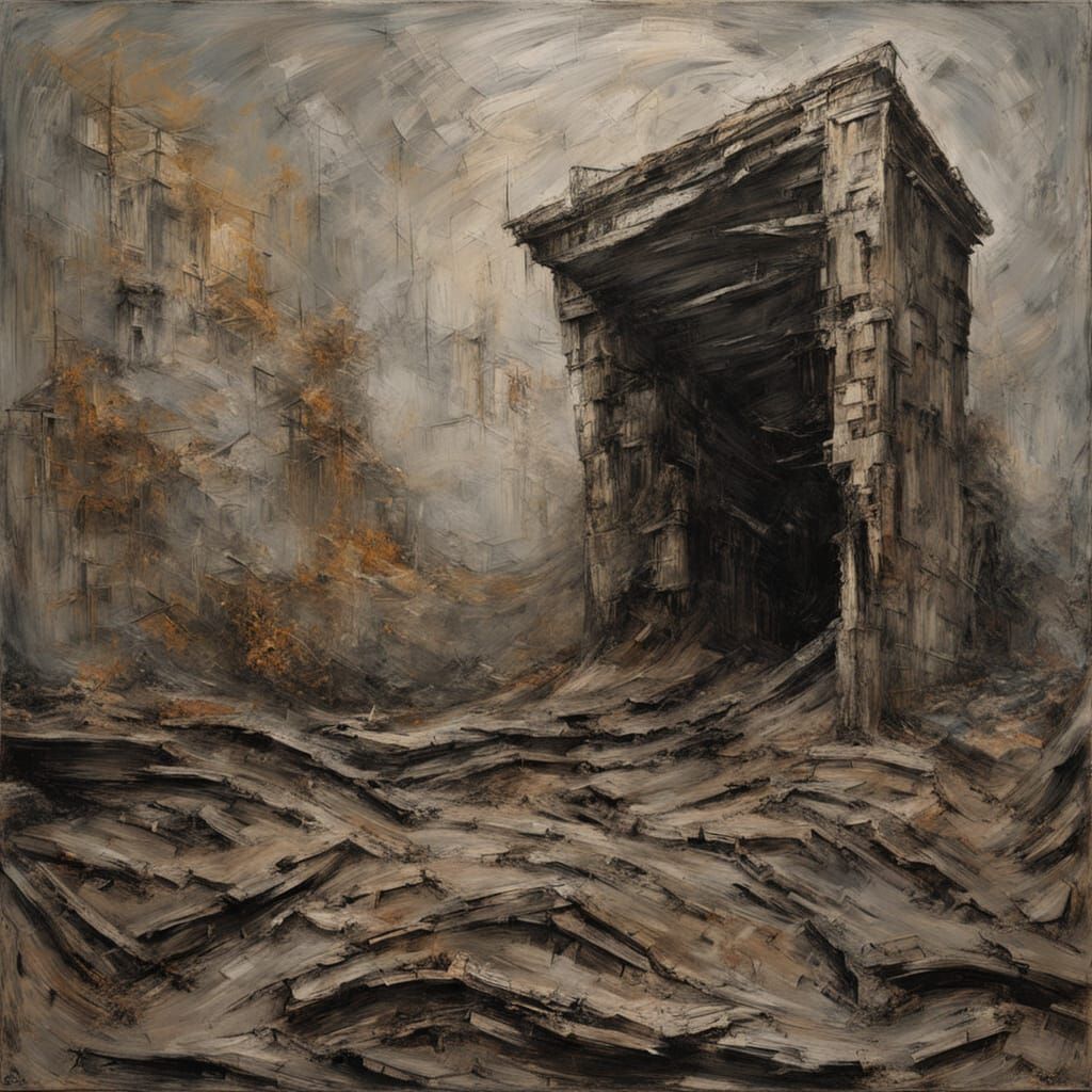 Monumental Landscape Evokes History's Scars as Textured Artw...