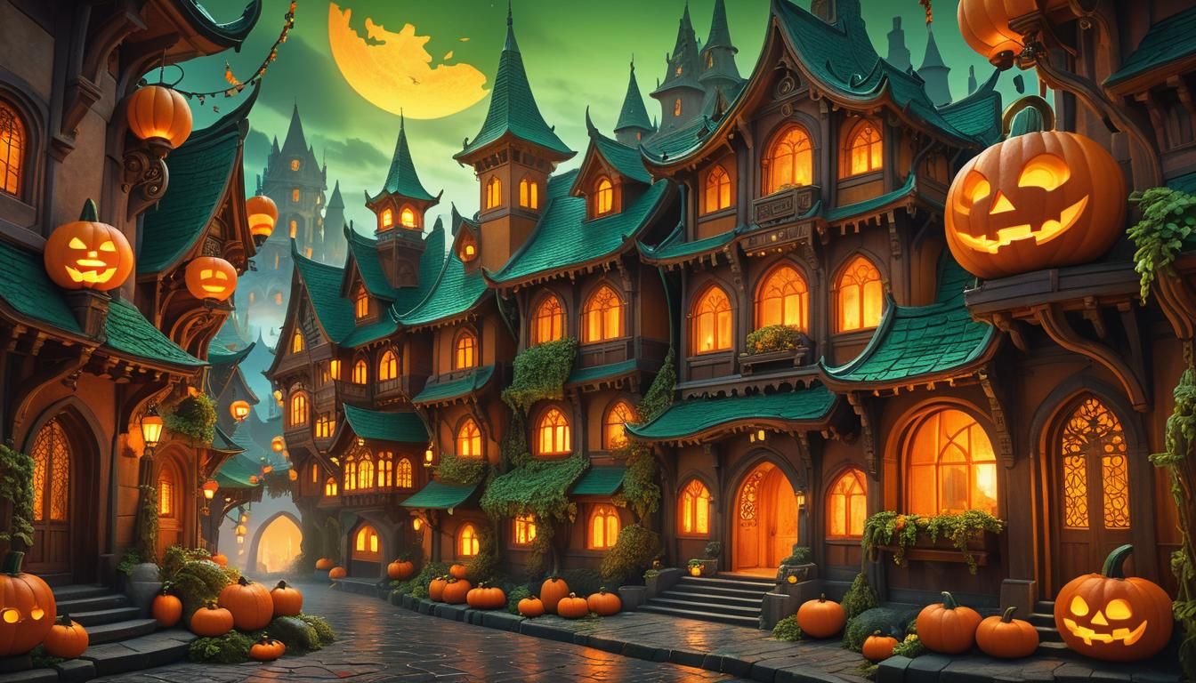 City in Pumpkin: Fantasy Concept Art