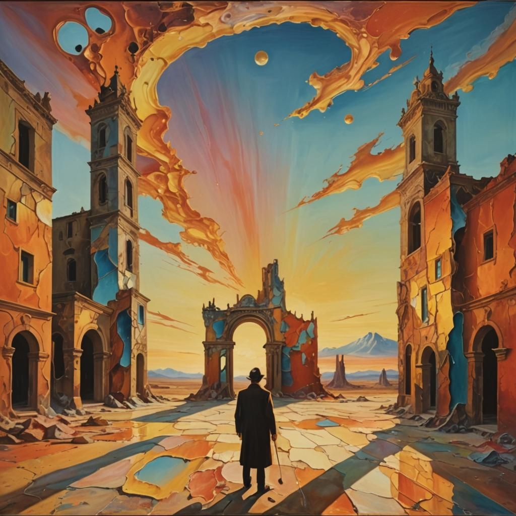 Surreal Dreamscapes Reflected in Mirrored Fragments