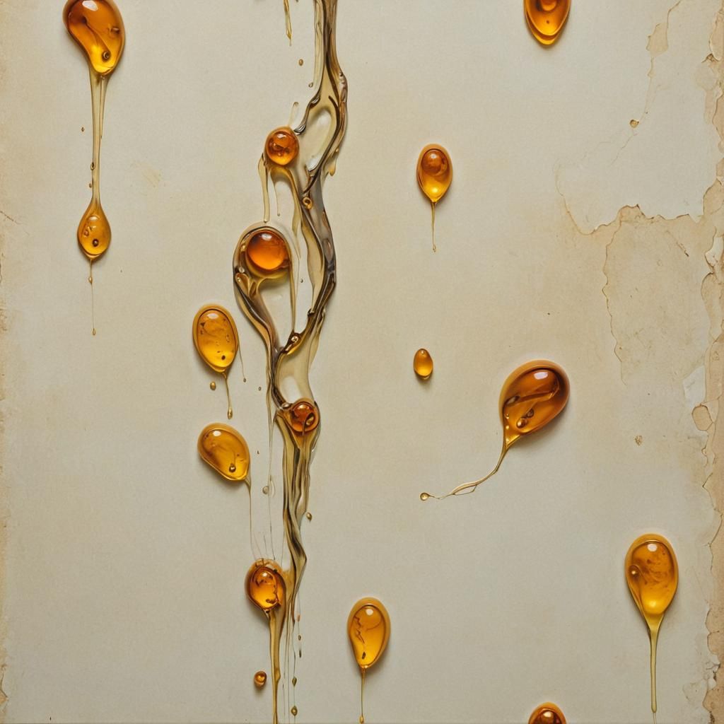 Surreal Baltic Amber in Oil on Canvas