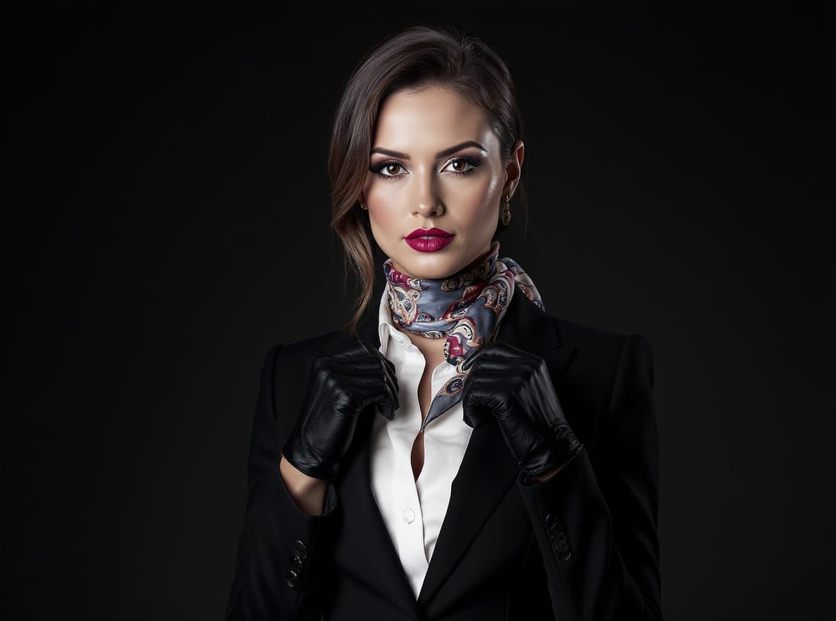 Elegant Businesswoman Portrait in Sharp Suit