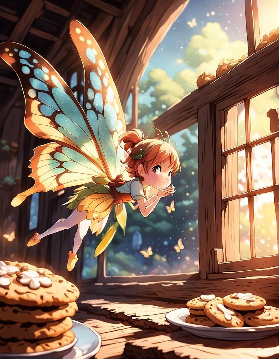 Anime-Style Farmhouse Window with Flowers