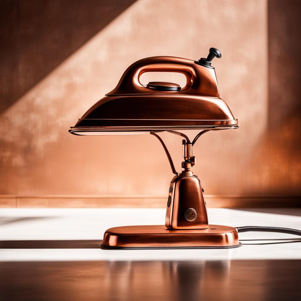 Vintage Copper Clothes Iron in Copper Room