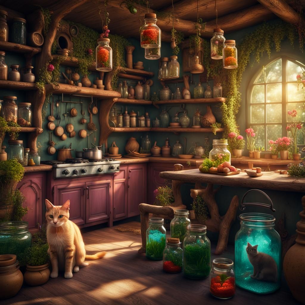 Hazel's kitchen with familiar friends