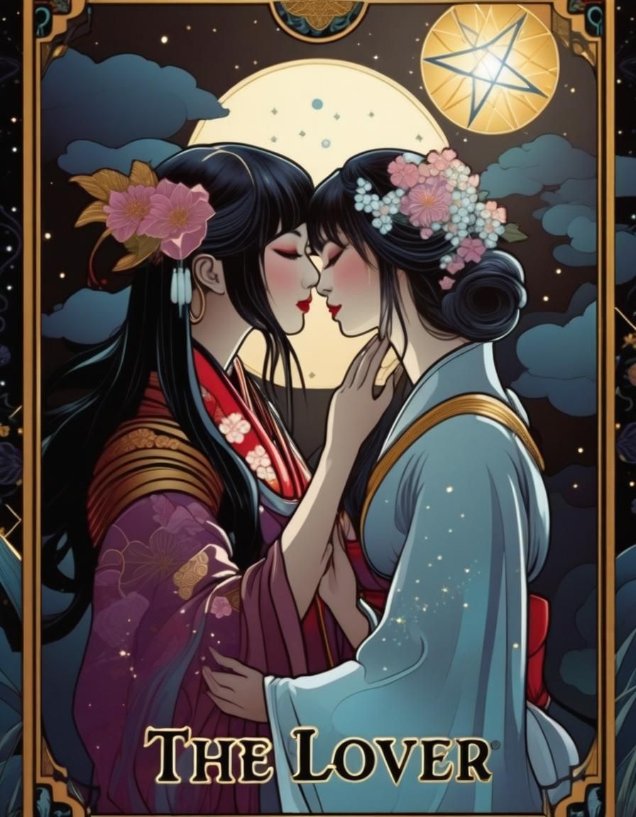 Japanese Tarot Card: The Lovers
