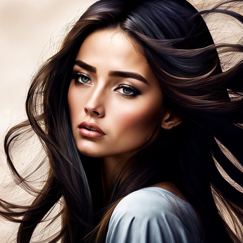 Chiaroscuro Portrait of a Mysterious Woman