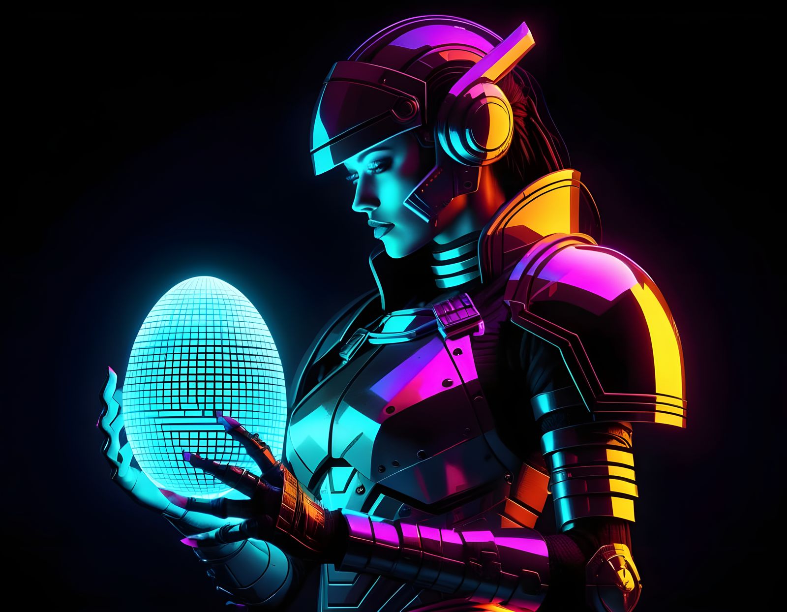 Pixelated Egg in 8 Bit Hex Art Style