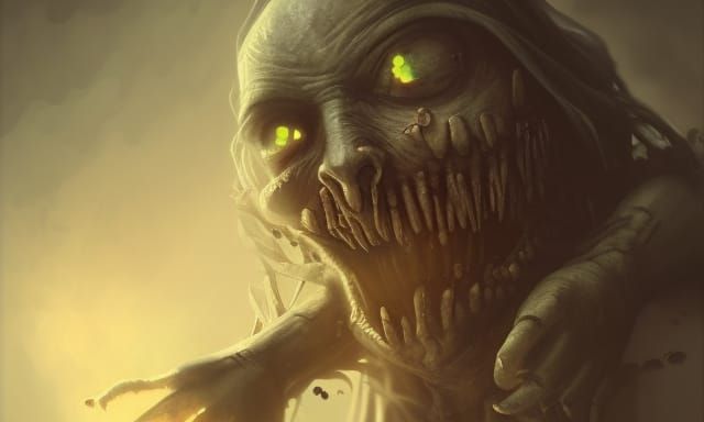 Evil Scarecrow with Flaming Pumpkin Head