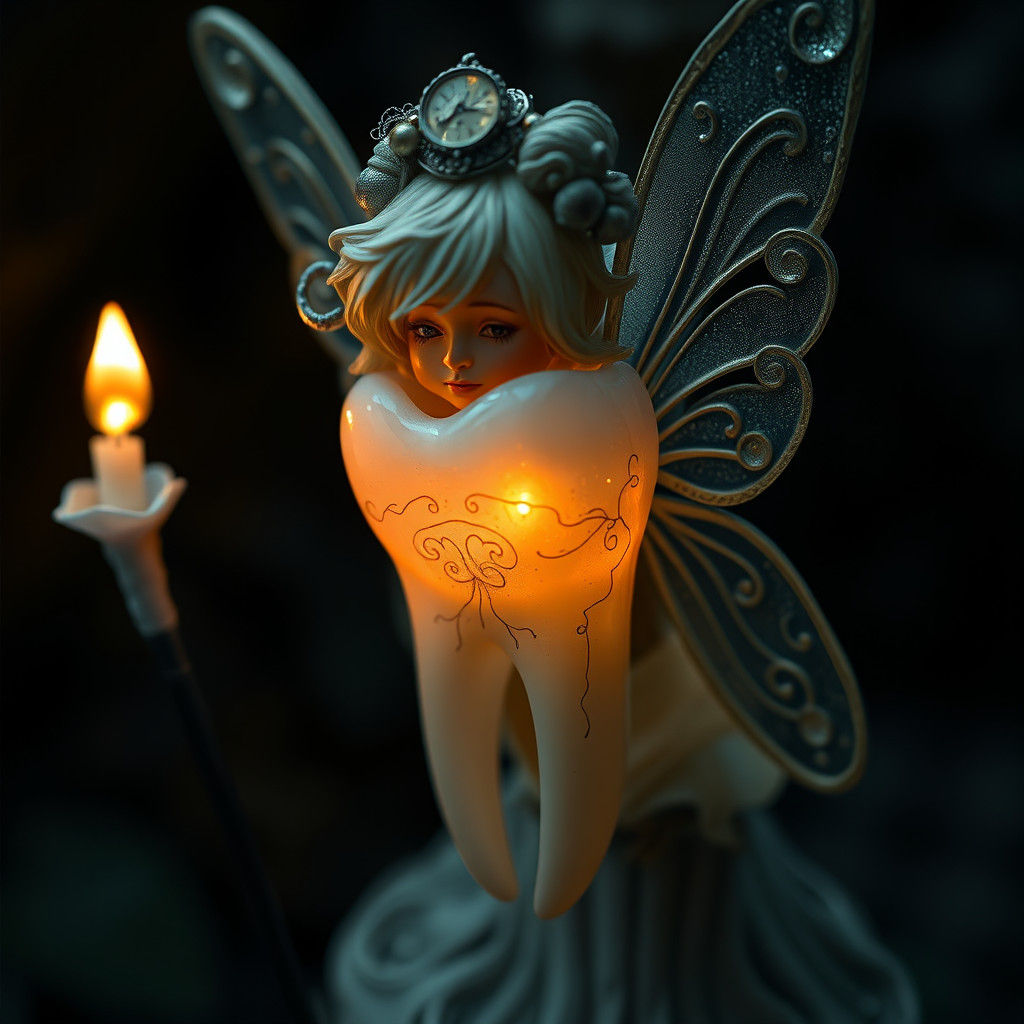 Ethereal Tooth Fairy in Hyperrealistic Style