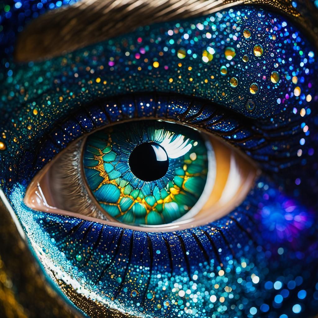 Surreal Chrysocolla Eye: A Hyperdetailed Masterpiece