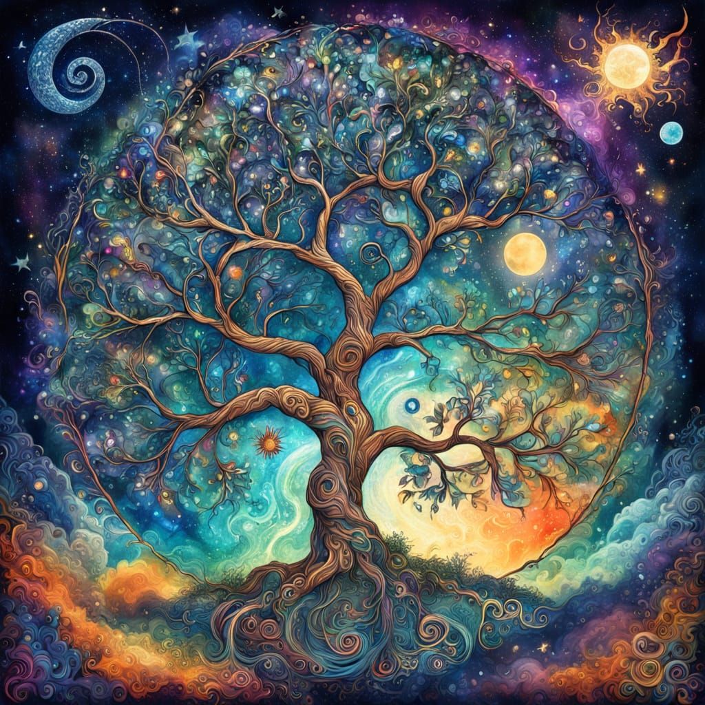 Celestial Tree of Life in Cosmic Holographic Style