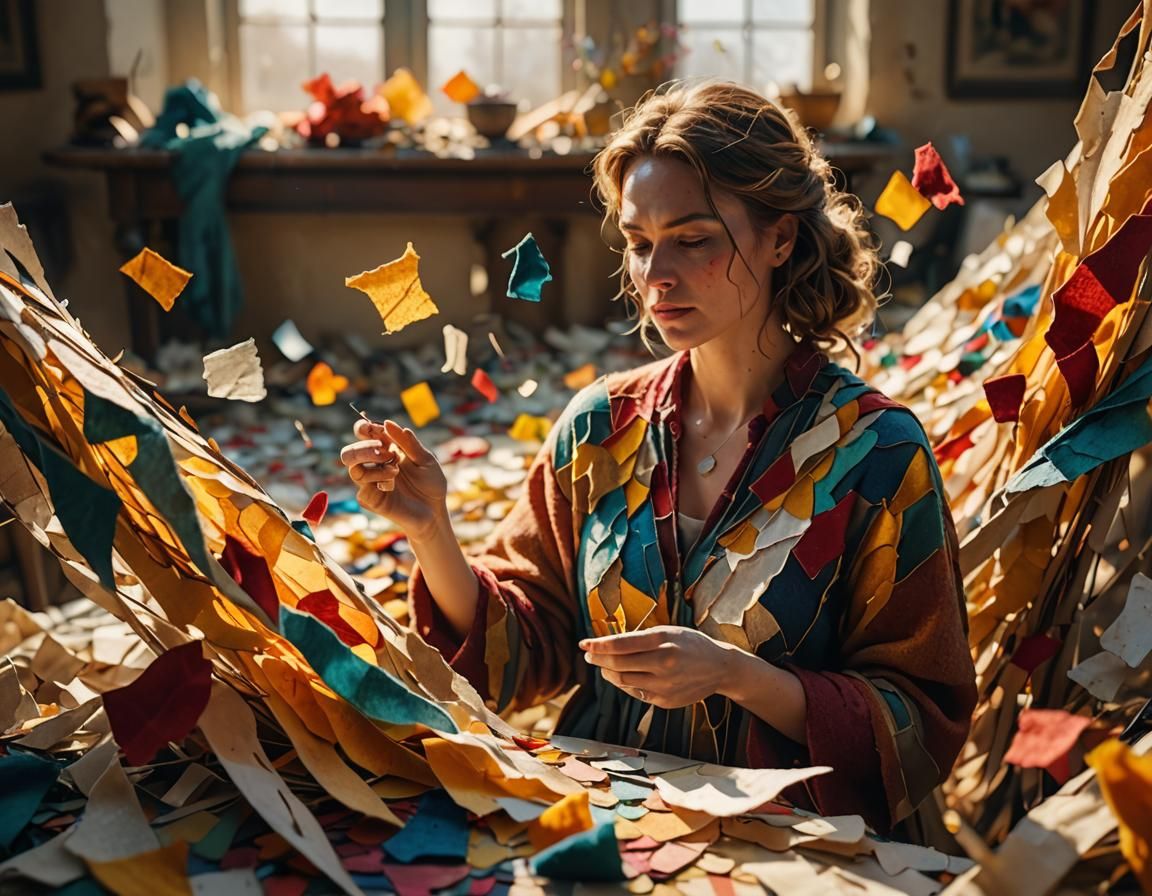 Glass Lady in Sunlight: Hyper-Realistic Digital Art