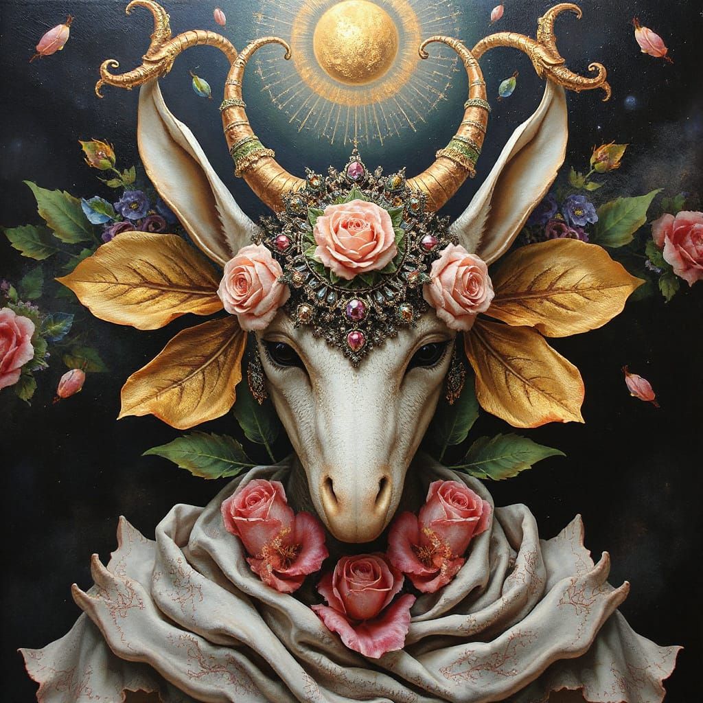 Surreal Flora and Fauna with Celestial Gold Leaf