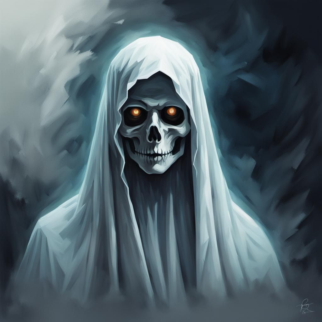 Ethereal Ghost Portrait: Spectral Apparition