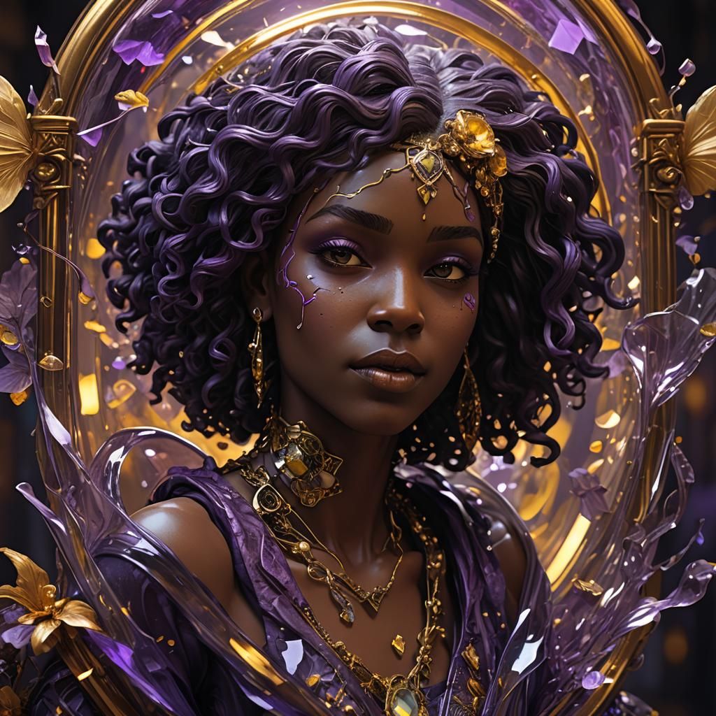 Hopeless Romantic in Glass Figurine, Fantasy Art