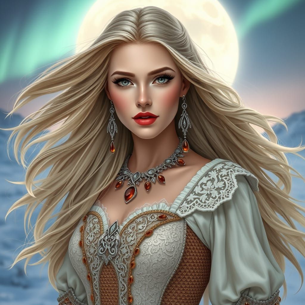 Goddess of Winter in Ethereal Beauty