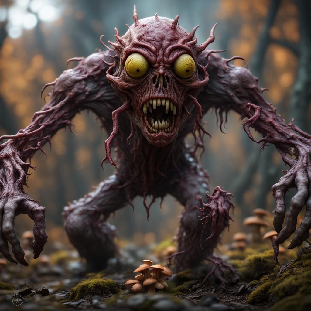 Mushroom-Infected Mutant Action Figure Toy