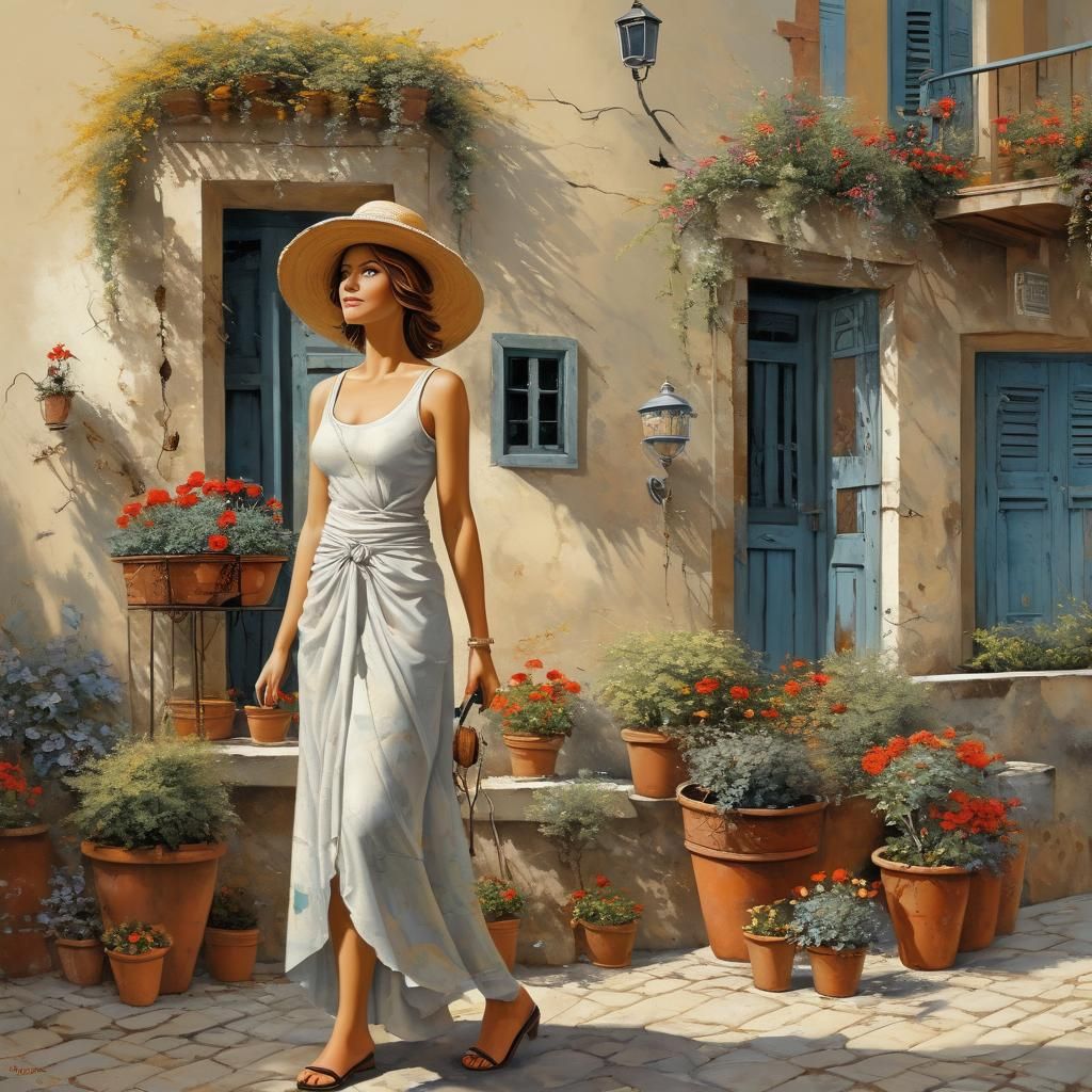 Lady Sun Portrait in Guido Borelli Style
