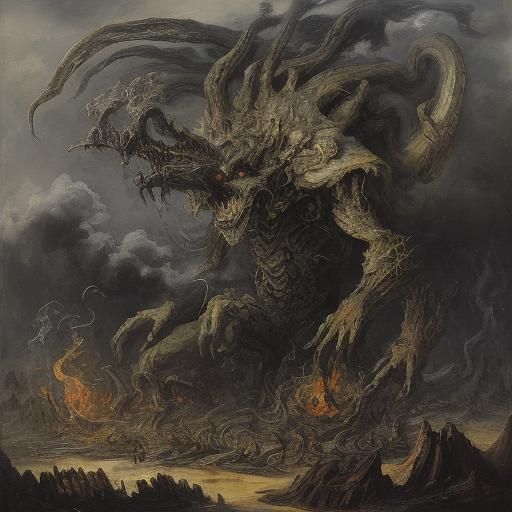 Smoky Beast in Expressionist Baroque Style