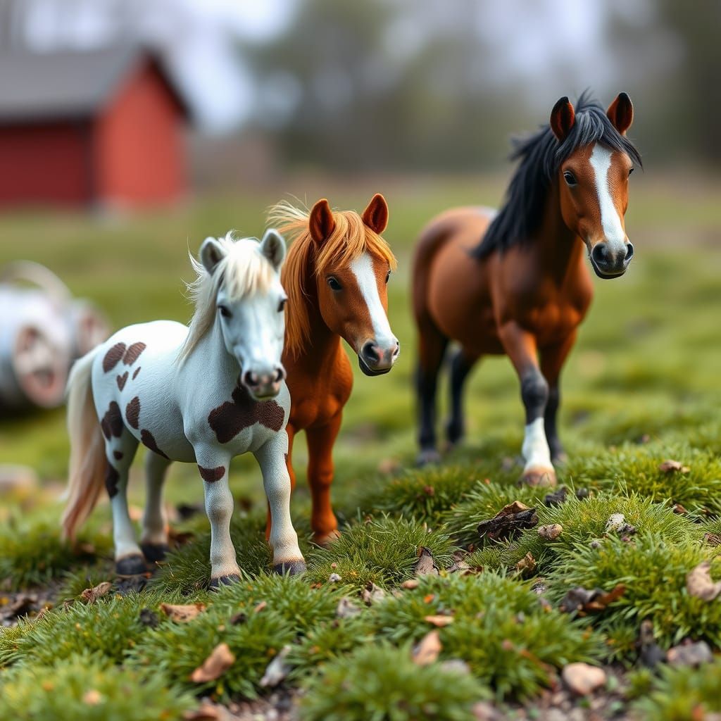 Charming Miniature Horses Generated by AI