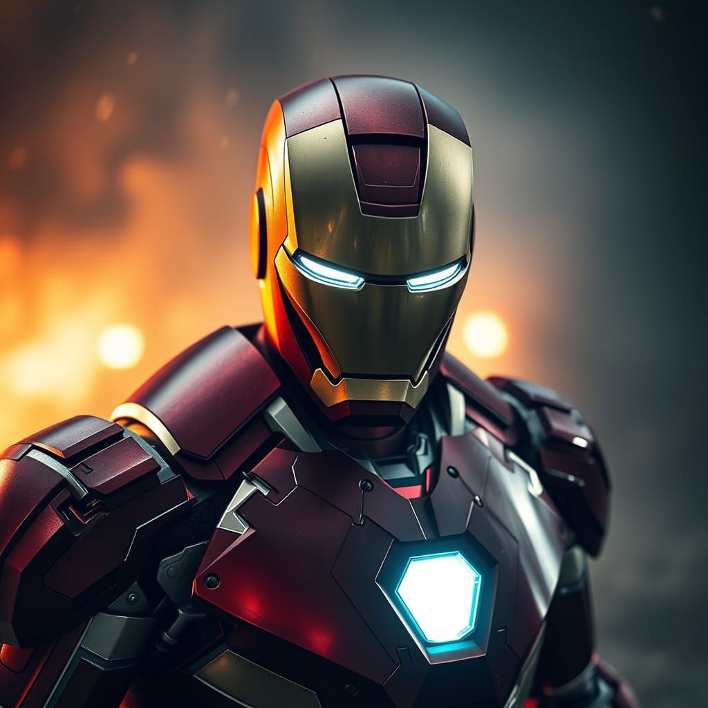 Epic Hyperrealistic Ironman Portrait in Cinematic HDR