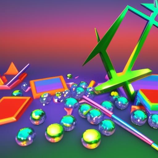 Fantasy 3D Landscape in 90s CGI Art Style