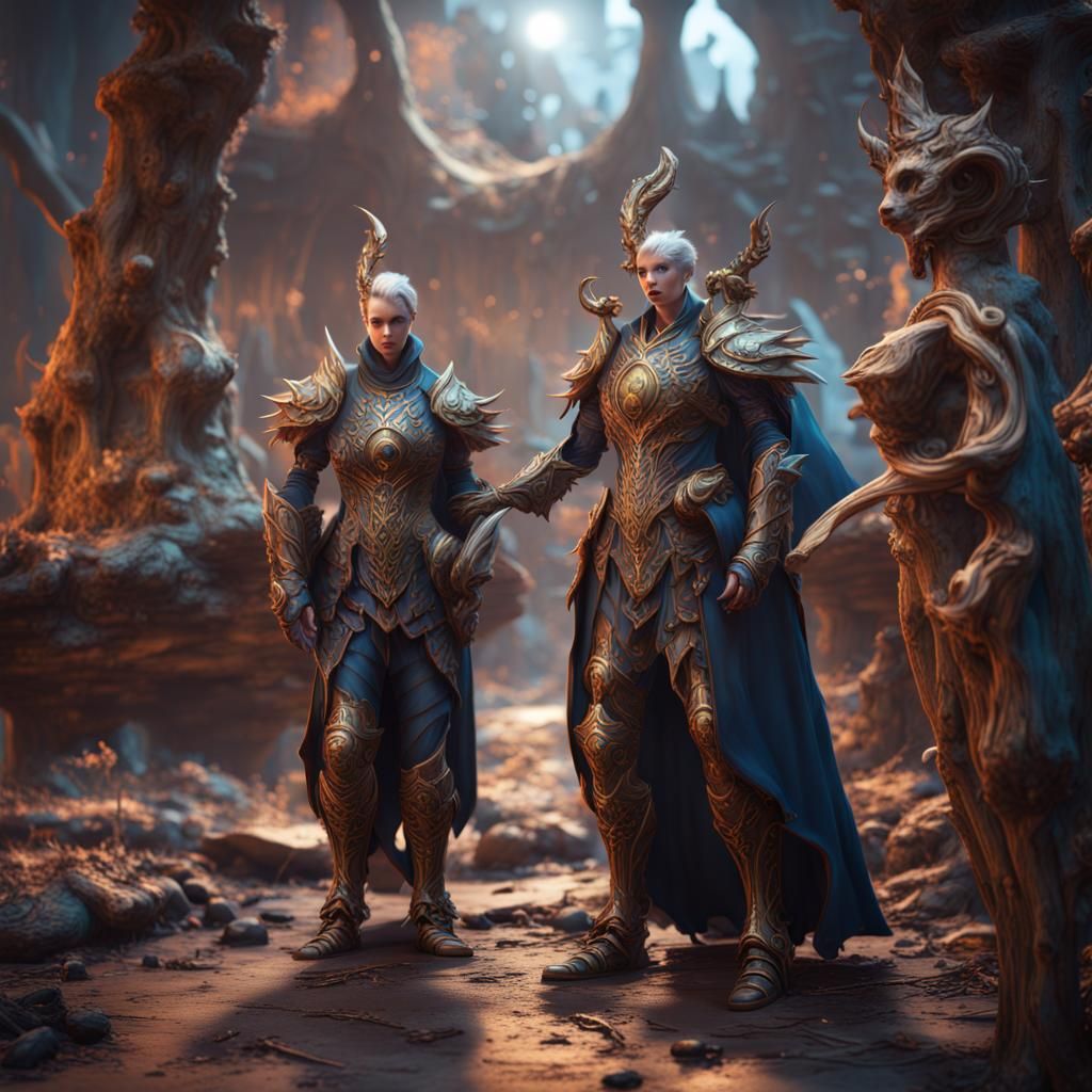 Fantastical Floating Heads in Detailed Matte Painting