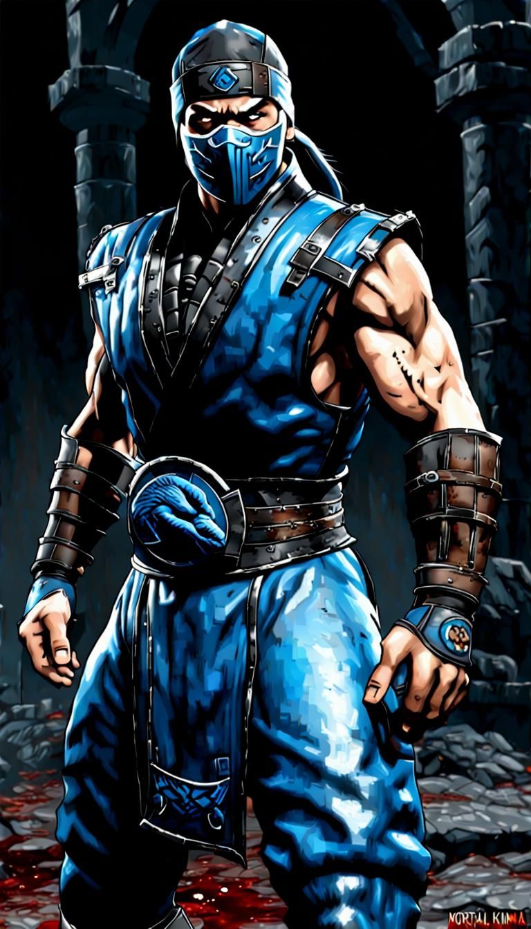 Sub-Zero from Mortal Kombat with Blood