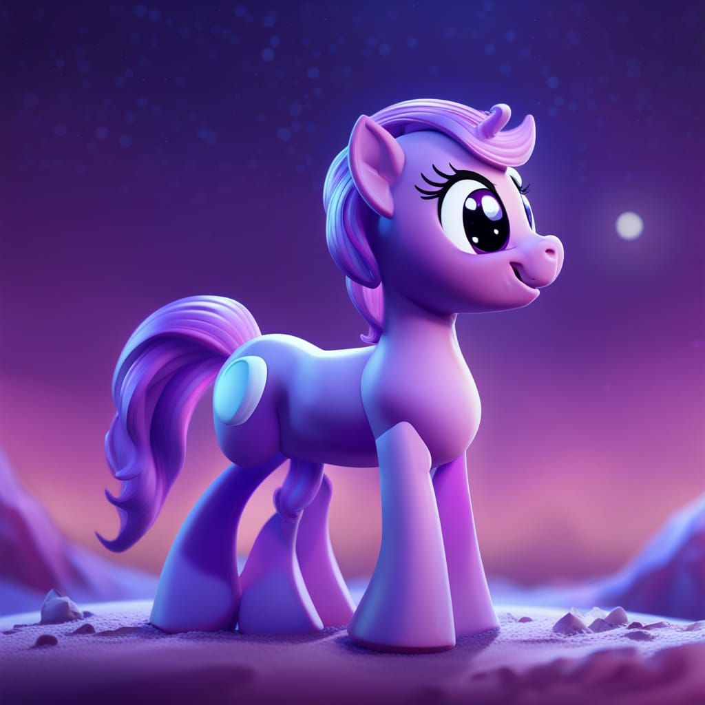 Moon Pony in Hasbro Style 3D Render