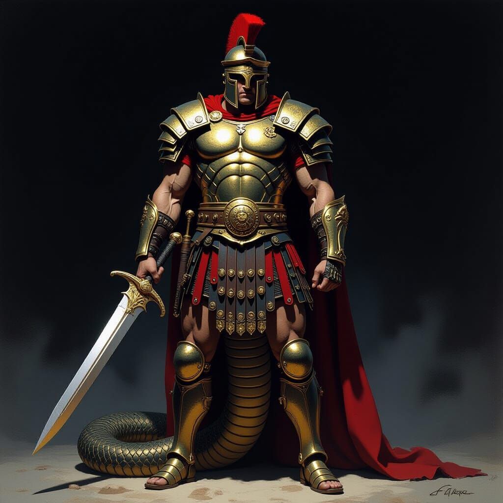 Serpent Centurion in Biomechanical Style