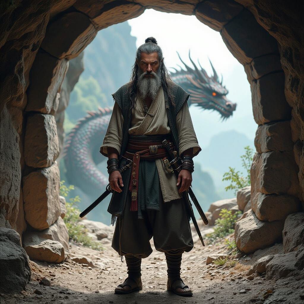 Epic Warrior Warlock Portrait in Cinematic Style