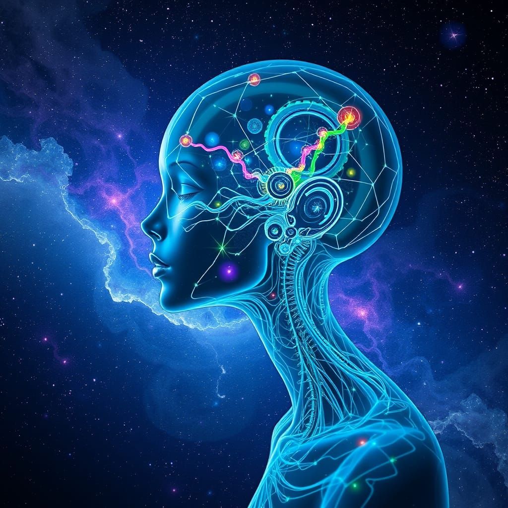 Alien Woman Experiencing Neuroplastic Synesthesia