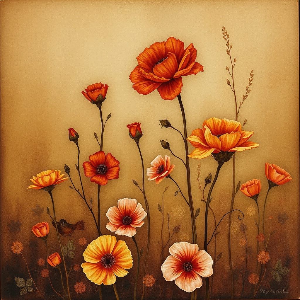 Dreamy Brown Roses in Soft Earth Tones