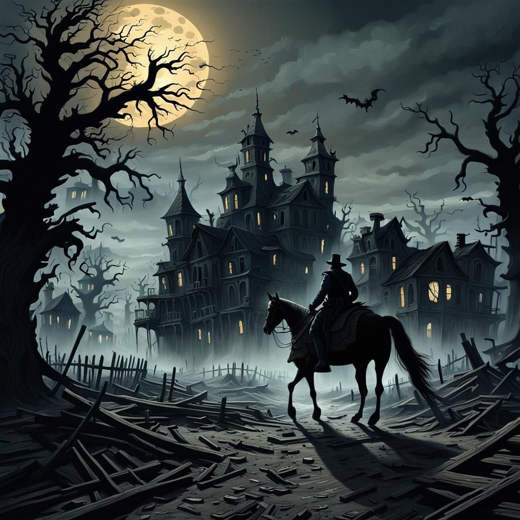 Haunted Cavalryman Rides Through Abandoned Town