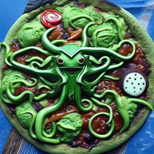 The Pizza of Cthulhu: An AI Interpretation