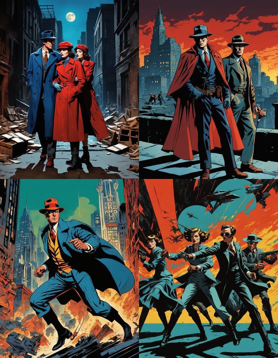 Pulp Heroes Clash in a Retro-Futuristic Battle